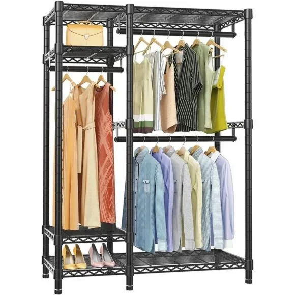 Commercial grade portable & folding adjustable garment rack sales